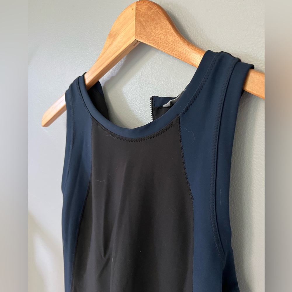 Athleta color block Navy and Black Dress size S